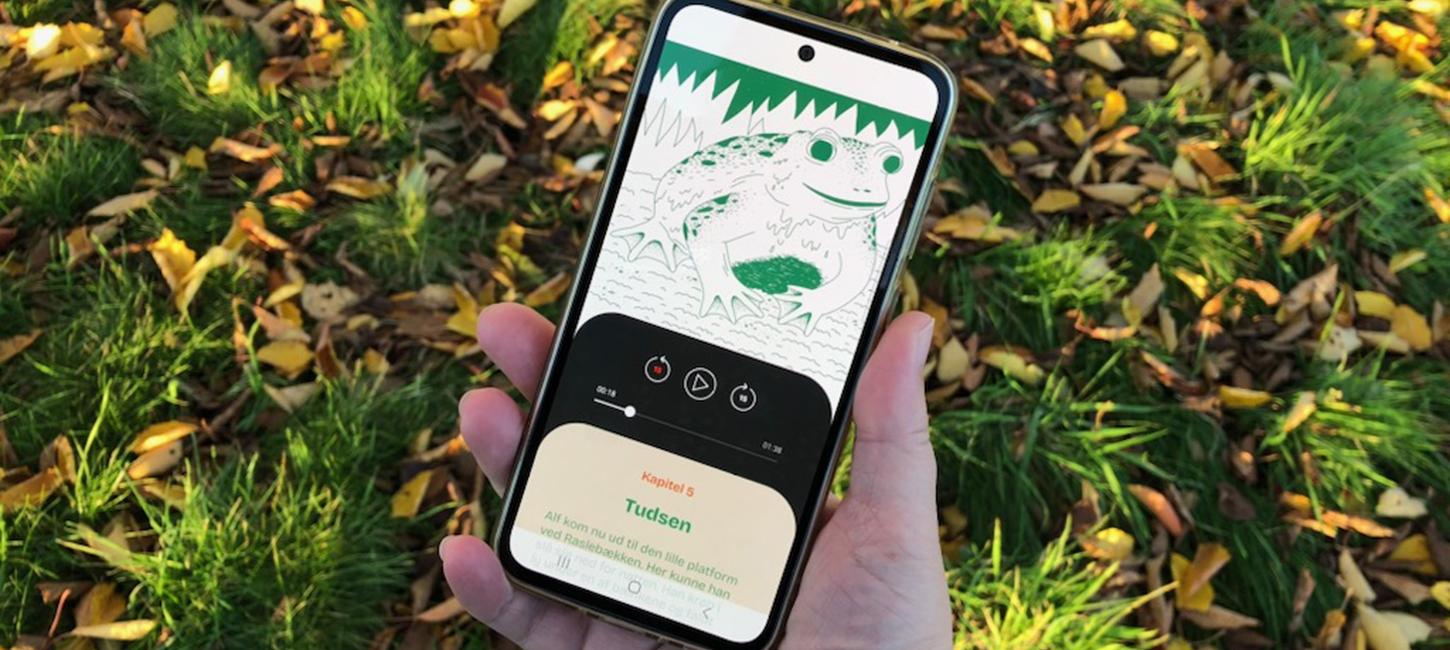 Natureventyr vist på mobilen