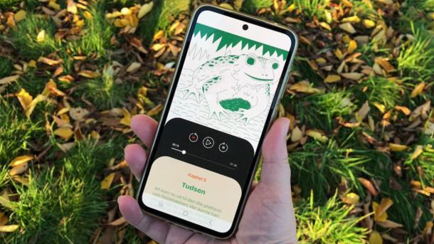 Natureventyr vist på mobilen